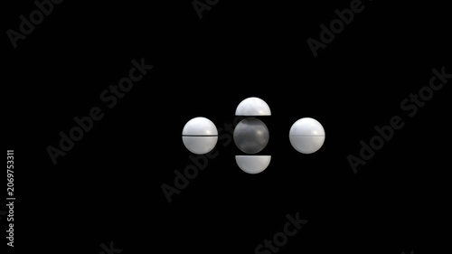 3D Split Dots Loading Bar | Alpha Channel