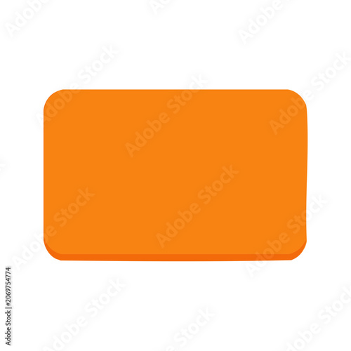 Flat orange rectangle vector shape