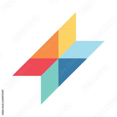 Colorful Abstract Geometric Polygon Vector