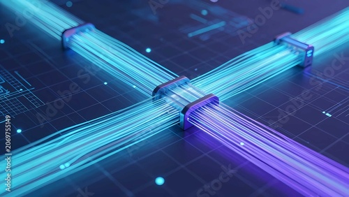 Cyberspace quantum holographic network transmission digital connection