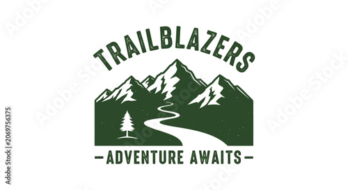 Konstfotografi Trailblazers Adventure Awaits Logo Design.