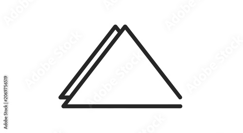 Canvastavla Triangle Shape Icon Symbol Design.
