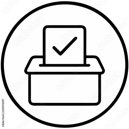 Simple icon of ballot box.