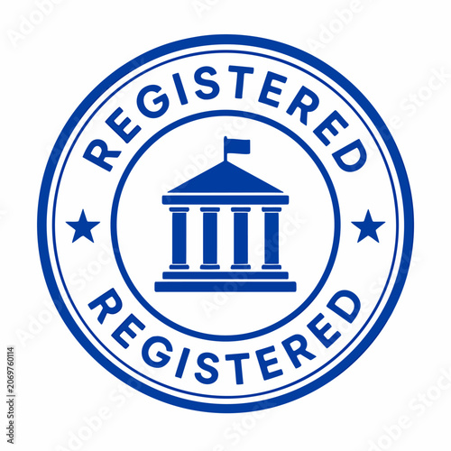 Registered trademark seal logo symbol.
