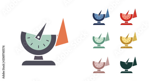 Bild auf Leinwand Parking Meter Icon Set
