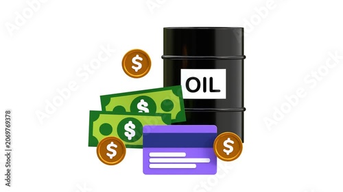 3D Oil Prices | Alpha Channel