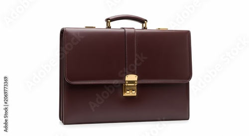 Classic Leather Briefcase - Business Document Carrier