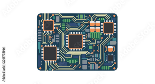 Closeup of a circuit board.