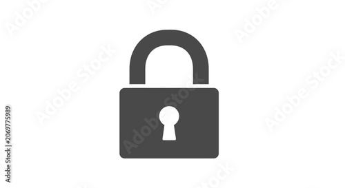 Closed Padlock with Keyhole.