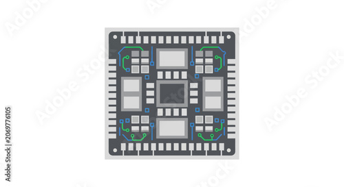 Close-up of a microchip component.