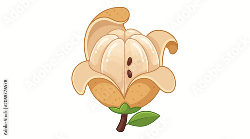 Cartoon illustration of a banana.