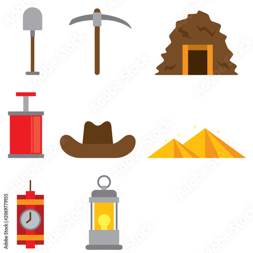 mining icon set