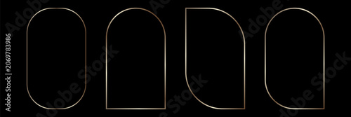 Fotografie Golden geometric frames in art deco style