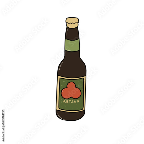 illustration of ketjap bottle 