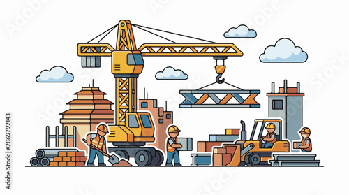 A construction site with workers and equipment (4)