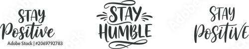 Cuadro en lienzo Inspirational quotes typography set