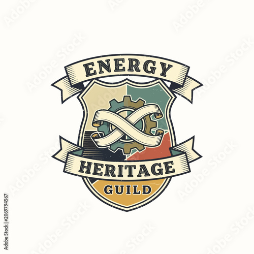 Obraz na plátně Industrial energy guild shield.