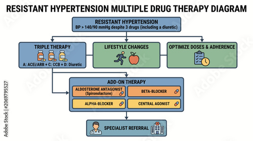Konstfotografi Resistant Hypertension Multiple Drug Therapy Diagram