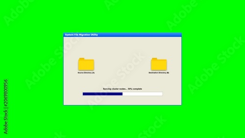 System File Migration Window displaying Transaction Process Aborted Alert with Assets Returned to Origin Path