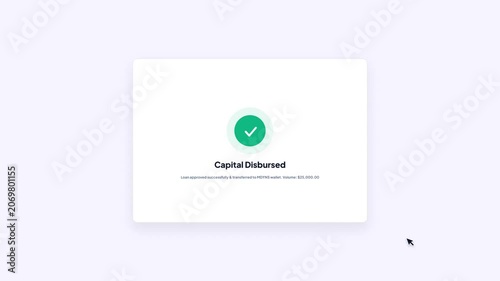 Capital Application Capital Disbursed Loan Approved Status Animation
