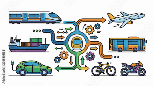 Transportation Modes and Logistics Flow.