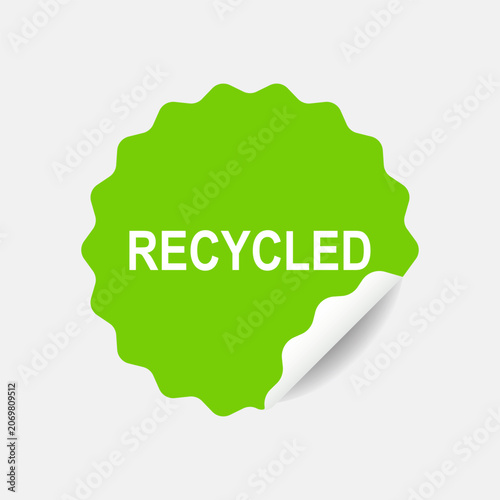Vector Peeled Recycled Sticker Label