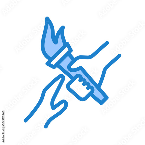 Bild auf Leinwand Legacy Icon - Duotone Blue Color