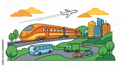 Transportation Modes on a Highway System.