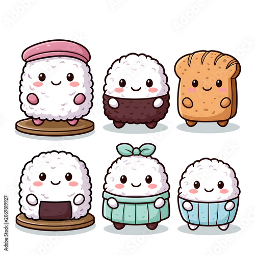 Delightful and Playful Sushi Characters: A Whimsical Celebration of Cute Food Art Perfect for All Ages