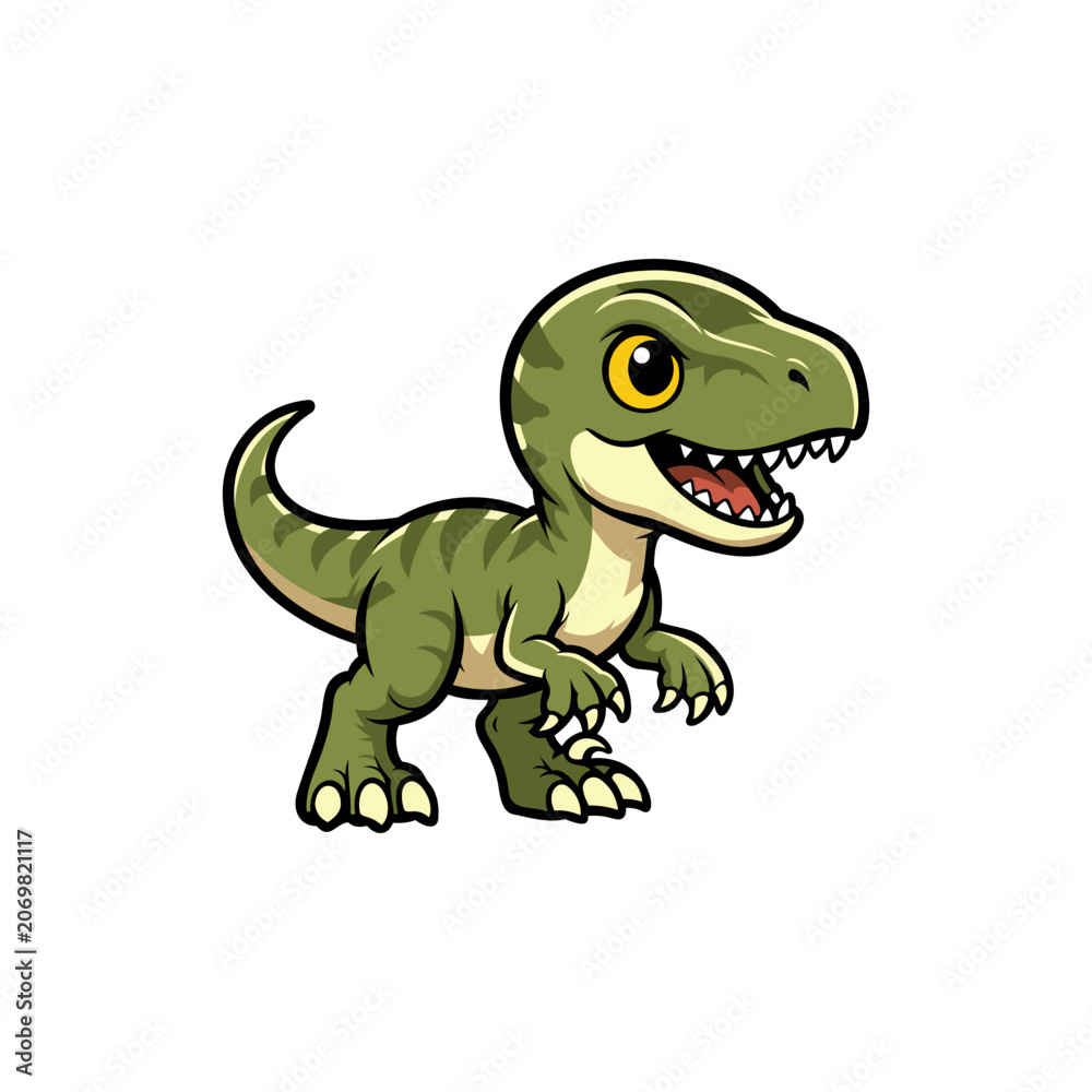 Fototapeta premium Velociraptor Dinosaur Illustration design templates simple and modern