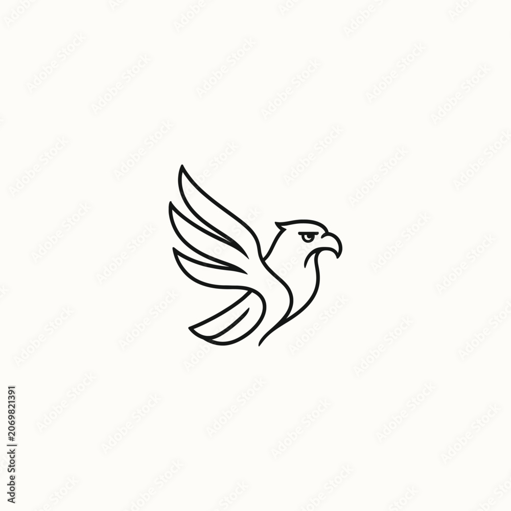 Fototapeta premium Flying bird logo icon design template vector illustration