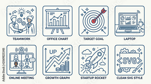 Business professionals analyze growth graphs on laptops in an office setting.
