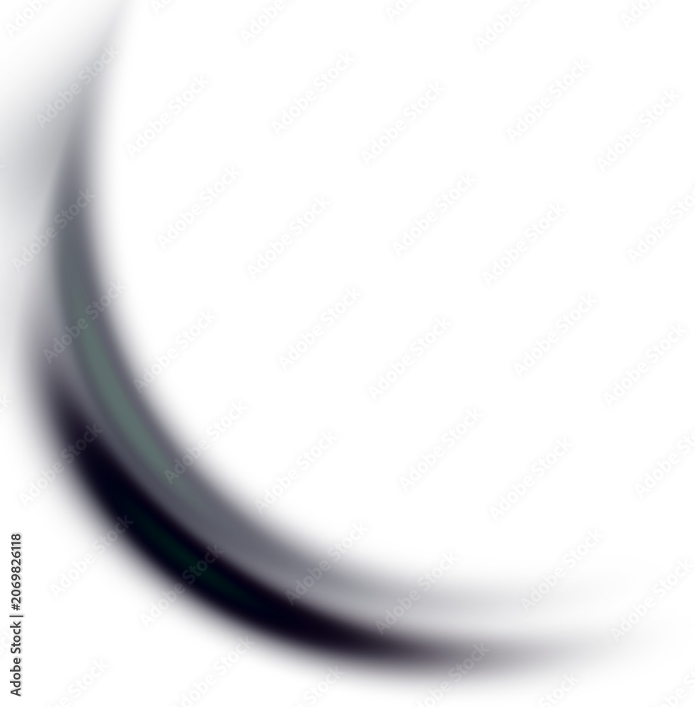 Fototapeta premium Black dark thick c-shape blur overlay for c-shape thick crescent solid arc ring sickle bold heavy round shadow soft deep smooth on transparent background