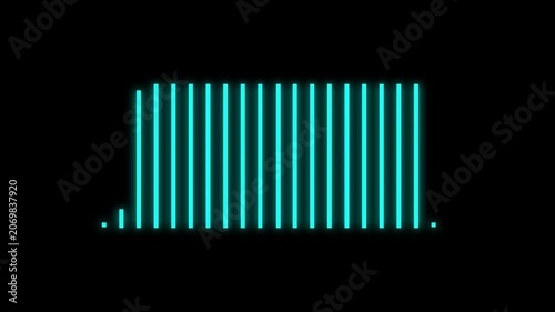 music equalizer lines, transparent background alpha channel, 4K loop, Lines hand drawn paint brush stroke. Vector set isolated on blue, Sound wave equalizer of music  4k video