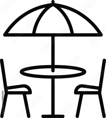 Isolated table and chairs in a modern interior room with lamp and furniture illustration design vector 3D style