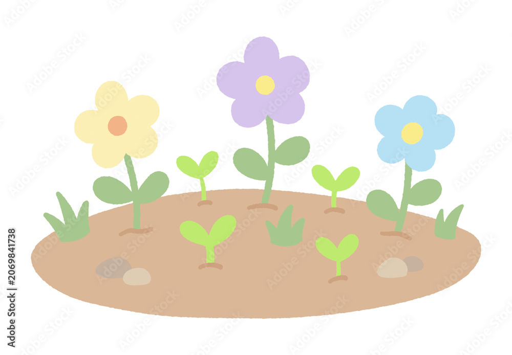 Fototapeta premium cute spring flower garden