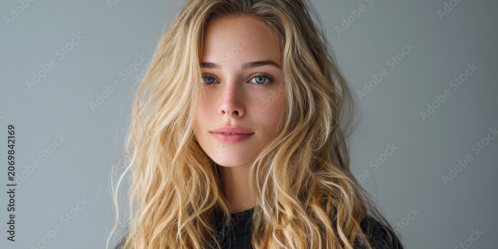 Naklejka premium Confident Blonde Woman Portrait