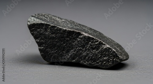 Dark gray stone or rock specimen.