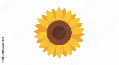 A vibrant digital illustration of a sunflower