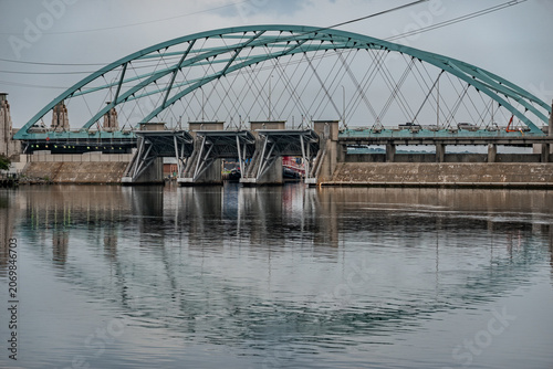 Fox Point Hurricane Barrier Across Providence River