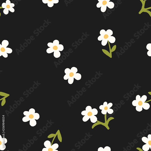 Seamless tiny floral pattern with hand-drawn botanical elements ideal for textile design fashion wallpaper and home decor high-quality background for professional branding