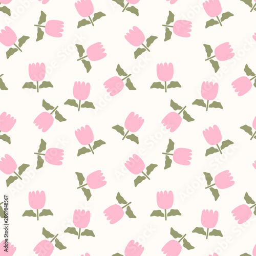 Seamless tiny floral pattern with hand-drawn botanical elements ideal for textile design fashion wallpaper and home decor high-quality background for professional branding