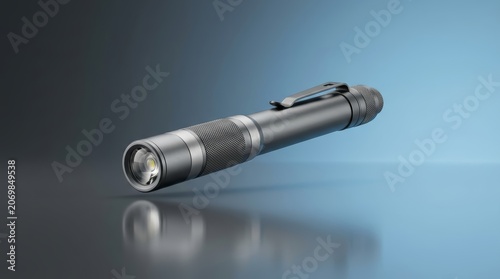 Industrial penlight inspection lamp 3D render compact miniature illumination device precision optical pen style housing quality control diagnostics applications