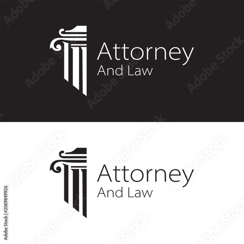 Black Scales of Justice Vector Logo for Modern Legal Consultant