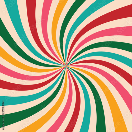 Colorful Swirling Background with Retro Vibe abstract