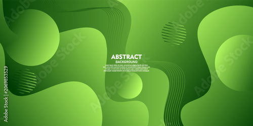 Green abstract wave background. Liquid shape wave pattern design. Vector eps10