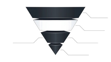 Minimalist geometric triangle shape with negative space and modern design element