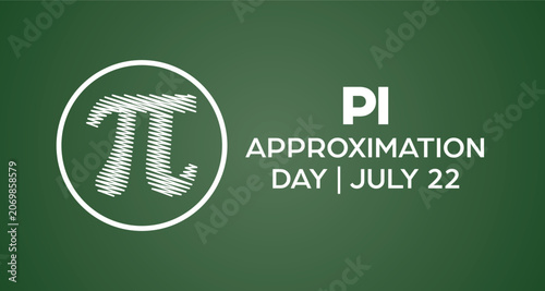 Fotografie Pi approximation day july 22 Background Design post Banner poster