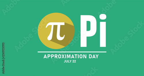 Fotografía Pi approximation day july 22 Background Design post Banner poster