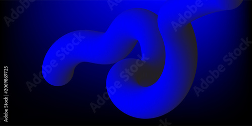 Abstract 3D blue fluid wave background with dynamic liquid shape